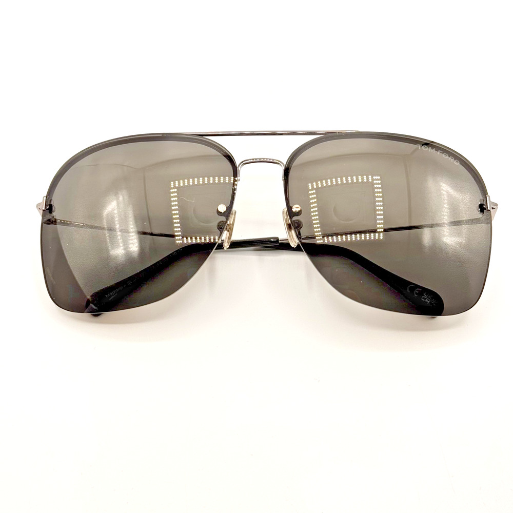 Tom Ford Sunglasses MACKENZIE-02 FT0883 12A Dark Ruthenium Pilot Gray Lens 64mm